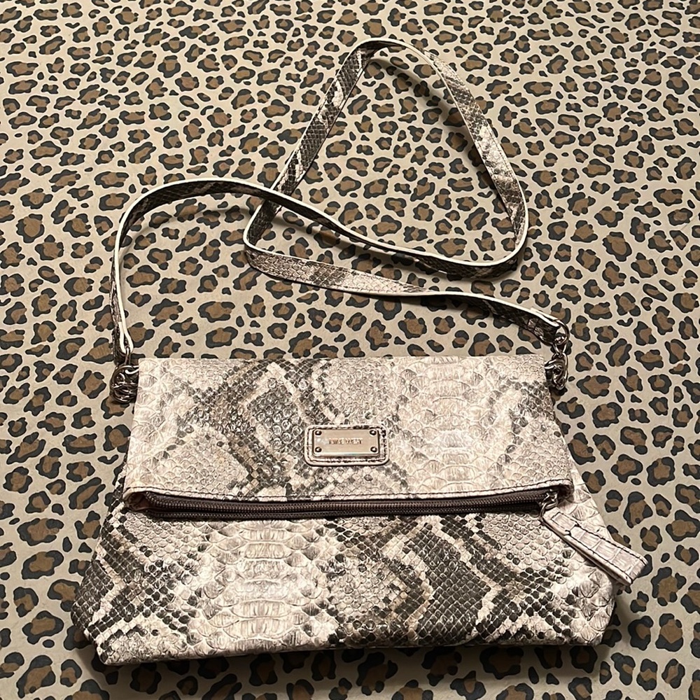 Nine West Fold Over Snake Purse
